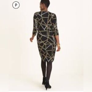 Chico’s Chain-Print Wrap Dress Size 16/18